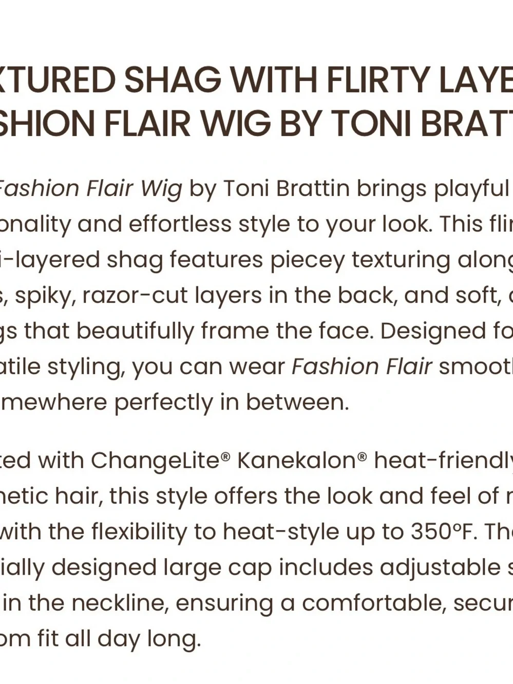 TONI BRATTIN FASHION FLAIR Short Shag Heat Friendly Synthetic Wig! Blonde Rooted - Picture 11 of 12